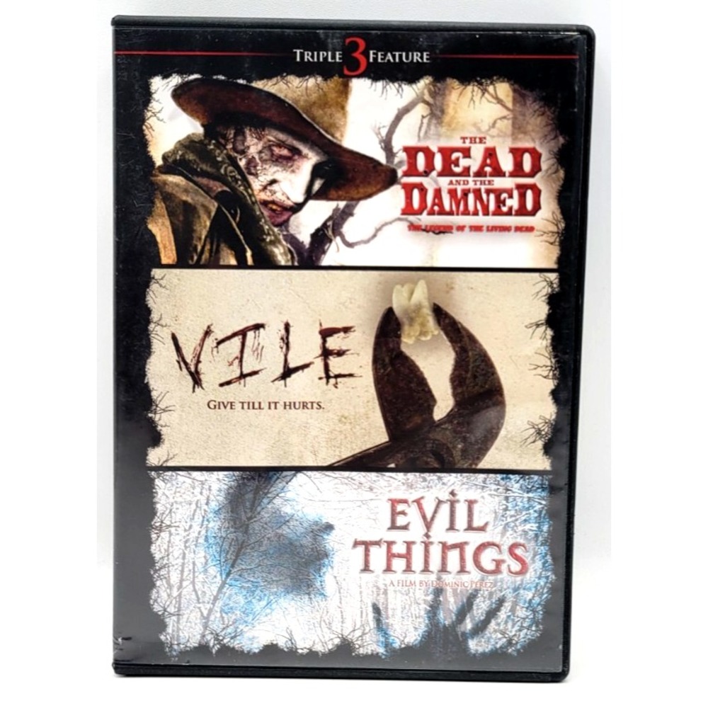 The Dead and the Damned / Vile / Evil Things DVD Taylor Sheridan 3 Horror Movies